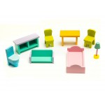 Casuta mare din lemn Bel Air Residence DollHouse - Casa pentru papusi cu lift cu mobilier inclus 